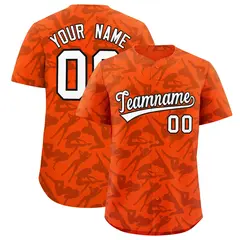 Orange Black Playboy Graffiti Pattern Baseball Jersey