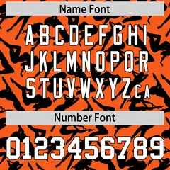 Orange Black Playboy Graffiti Pattern Baseball Jersey 4