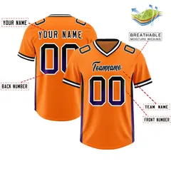 Orange Black Purple Gradient Sides Football Jersey 2