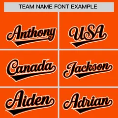 Orange Black Raglan Sleeves Contrast Baseball Jersey 3