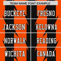 Orange Black Razr Stripe Graffiti Flag Football Jersey 3