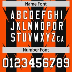 Orange Black Razr Stripe Graffiti Flag Football Jersey 4