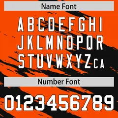 Orange Black Scratch Pattern Authentic Football Jersey 4