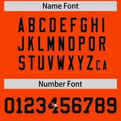 Orange Black Sequin Lettering Football Jersey 4