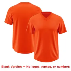 Orange Black Sequin Lettering Football Jersey 7