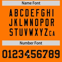 Orange Black Sequin Lettering Stretch Football Jersey 4