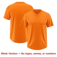 Orange Black Sequin Lettering Stretch Football Jersey 7