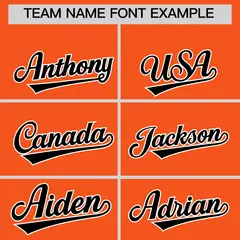 Orange Black Side Camo Baseball Jersey 3