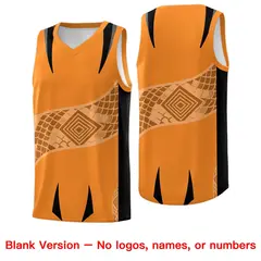 Orange Black Snake Scale Venomous Fang Graffiti Basketball Jersey 6