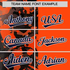 Orange Black Split Graffiti Raglan Sleeve Baseball Jersey 3