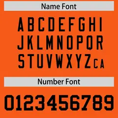 Orange Black Square Neckline Football Jersey 4