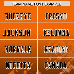 Orange Black Star Gradient Flag Football Jersey 3
