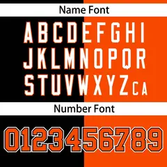 Orange Black Stripe-Solid Combo Authentic Baseball Jersey 4