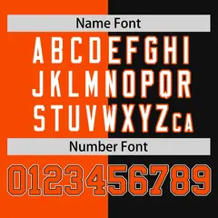 Orange Black Striped Two Tone Authentic Baseball Jersey 4