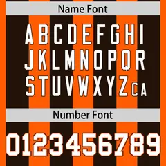Orange Black Thick Stripe Authentic Football Jersey 4