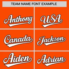 Orange Black Thick Stripes Star Pattern Baseball Jersey 3