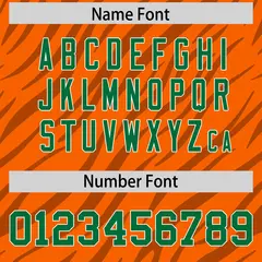 Orange Black Tiger Stripe Graffiti Pattern Football Jersey 4