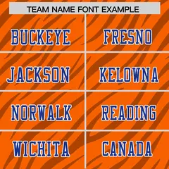 Orange Black Tiger Stripe Graffiti Pattern Football Jersey 3