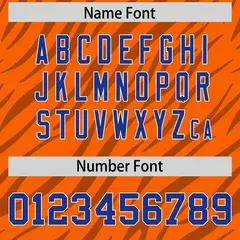 Orange Black Tiger Stripe Graffiti Pattern Football Jersey 4