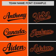 Orange Black Two Tone Full-Zip Varsity Letterman Bomber Jacket 3