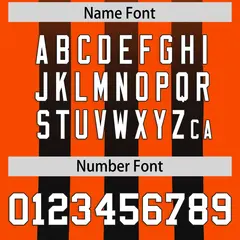 Orange Black Vertical Fine Stripe Gradient Football Jersey 4