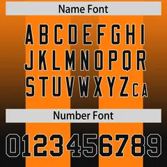 Orange Black Vertical Stripe Gradient Team Football Jersey 4