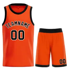Orange Black-White Bull Classic Sets Basketball Jersey