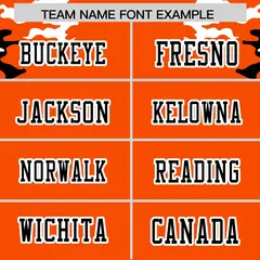 Orange Black-White Camo Authentic Football Jersey 3
