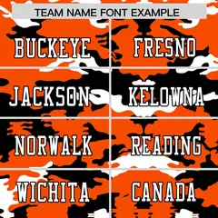 Orange Black-White Camo Authentic Football Jersey 3