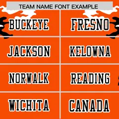 Orange Black-White Camo Authentic Football Jersey 3