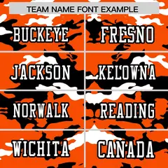 Orange Black-White Camo Authentic Football Jersey 3