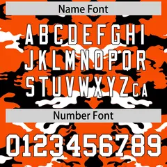 Orange Black-White Camo Authentic Football Jersey 4