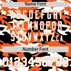 Orange Black White Camo Gradient Fashion Baseball Jersey 4
