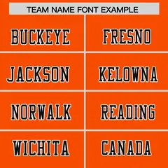 Orange Black-White Classic Authentic Football Jersey 3