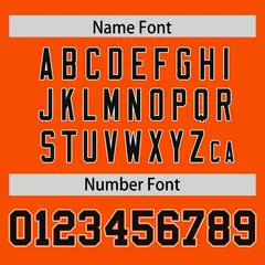 Orange Black-White Classic Authentic Football Jersey 4