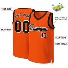 Orange Black White Classic Basketball Jersey 2