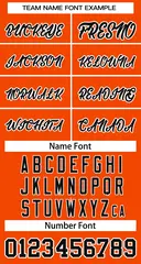Orange Black White Classic Basketball Jersey 3