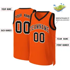 Orange Black White Classic Basketball Jersey 2