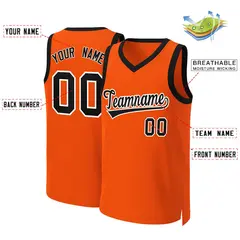 Orange Black White Classic Basketball Jersey 2