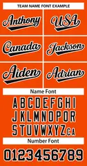 Orange Black White Classic Basketball Jersey 3