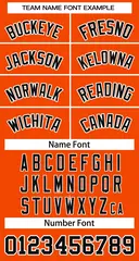 Orange Black White Classic Basketball Jersey 3