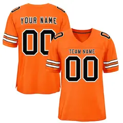 Orange Black-White Classic Style Authentic Football Jersey 1