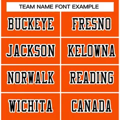 Orange Black-White Classic Style Authentic Football Jersey 3