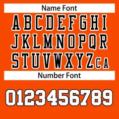 Orange Black-White Classic Style Authentic Football Jersey 4