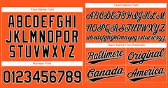Orange Black-White Classic Style Baseball Jersey 3