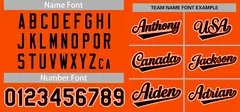 Orange Black-White Classic Style Baseball Jersey 3