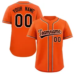 Orange Black-White Classic Style Baseball Jersey 1