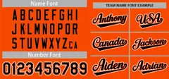 Orange Black-White Classic Style Baseball Jersey 4