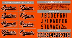 Orange Black-White Classic Style Baseball Jersey 3