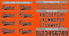 Orange Black-White Classic Style Baseball Jersey 3